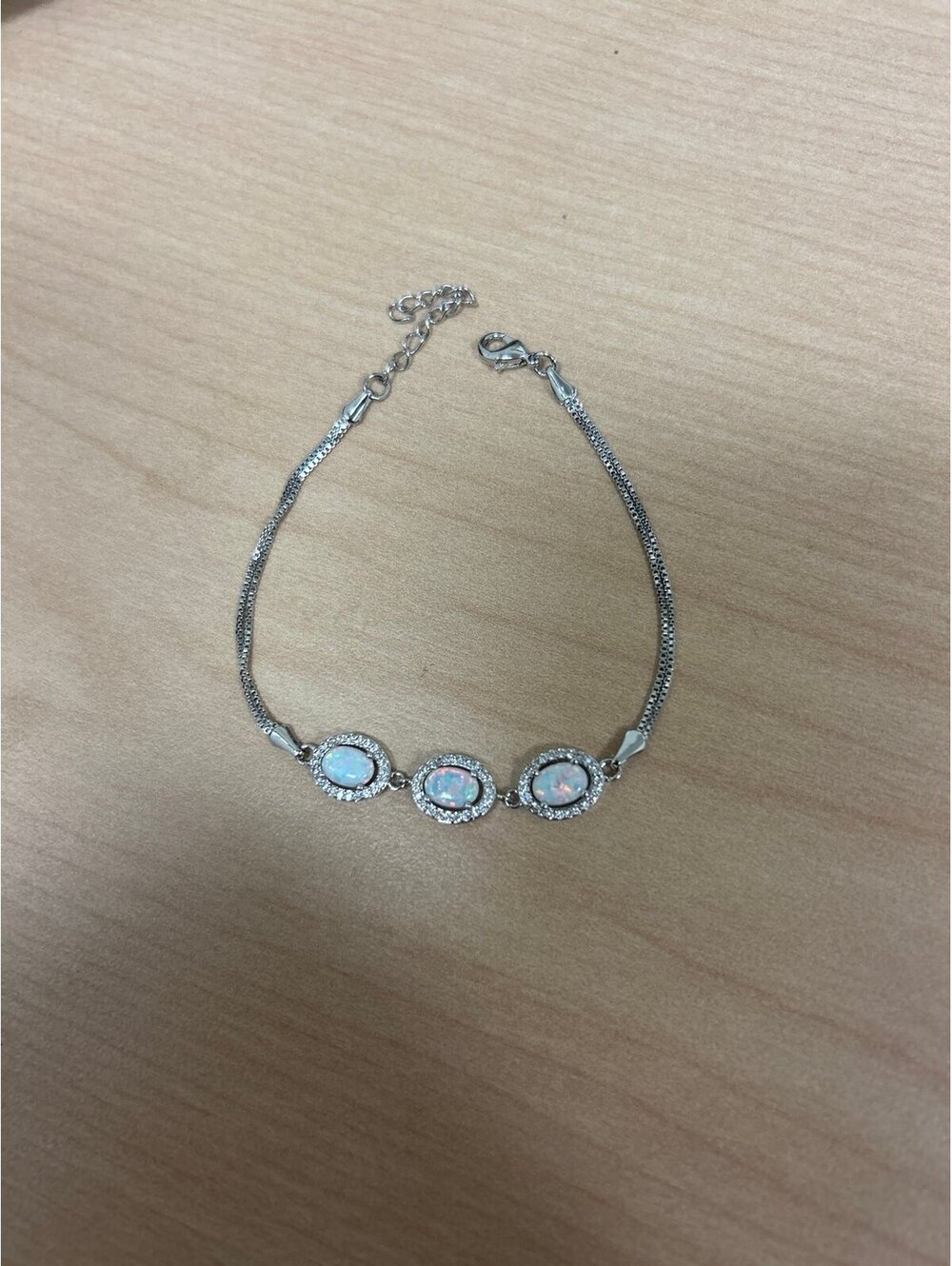 Sterling Silver Opal Bracelet